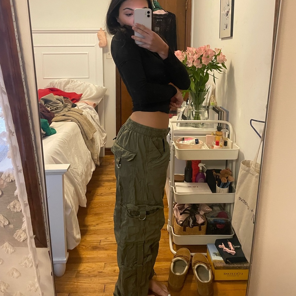 GARAGE M GREEN CARGO PANTS